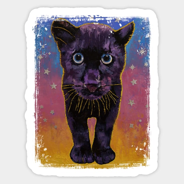 Panther Cub Sticker by creese